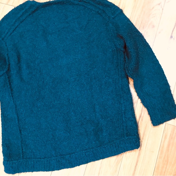 FP Free People hunter green cozy knit baggy style sweater Large winter - Picture 6 of 6